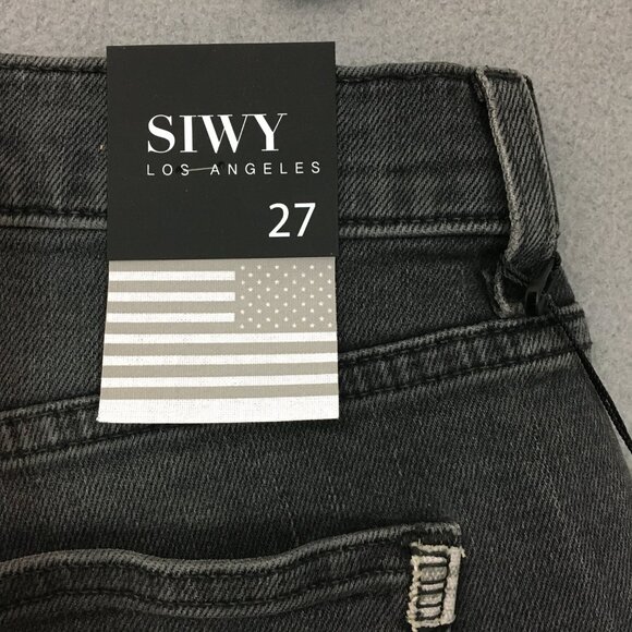 NWT Siwy Jean Womens Skinny Slim Fit Size 27 Giavanna Dace with Wolves Black - Picture 8 of 14